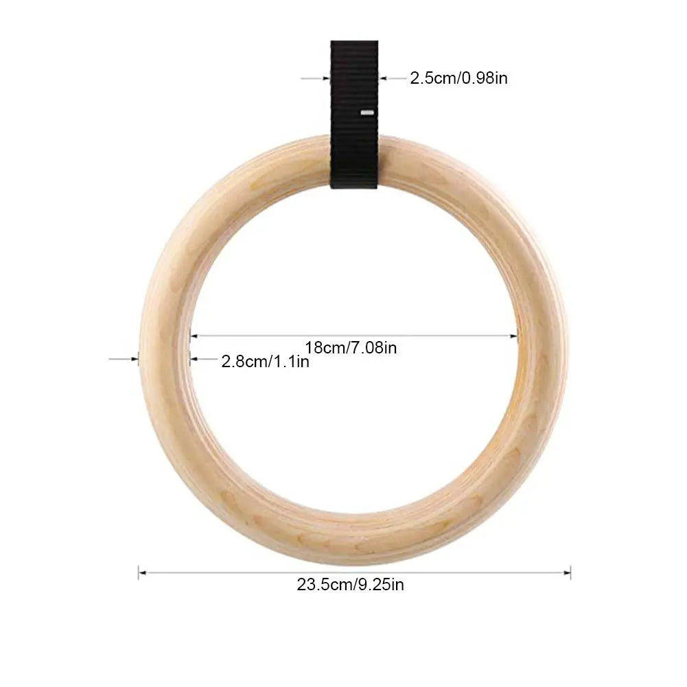 Premium Birch Wood Gymnastic Rings