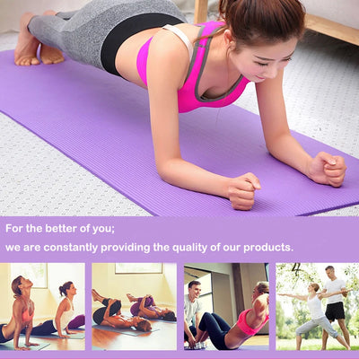 Extra thick yoga mat, exercise mattress for beginners, durable, NBR Pilates,Yoga mat for gym yoga studio,Home Yoga fitness, 10mm