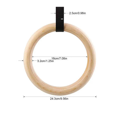 Premium Birch Wood Gymnastic Rings