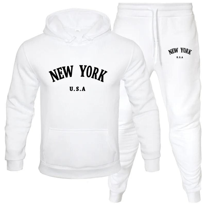 New York Hoodie Tracksuit-Online Digital Fitness Store