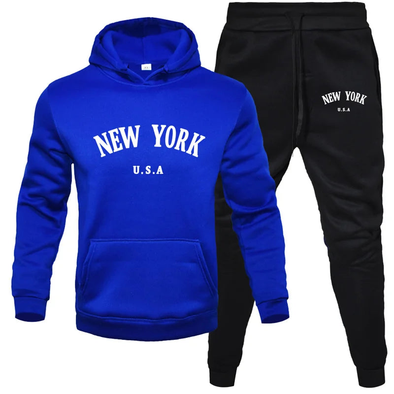 New York Hoodie Tracksuit-Online Digital Fitness Store