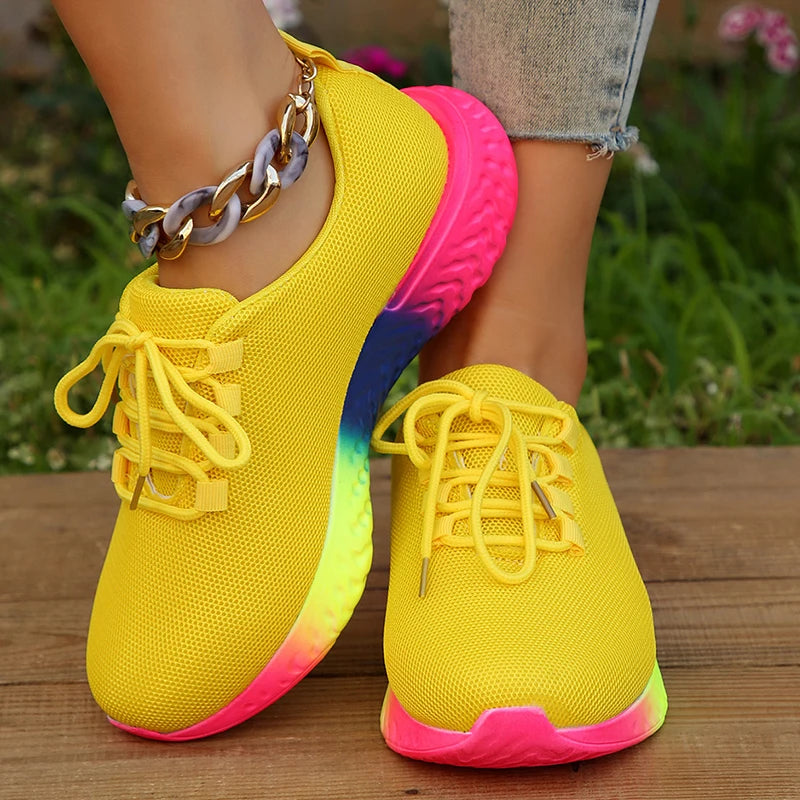 Women Rainbow Sole Sneakers -Online Digital Fitness Store