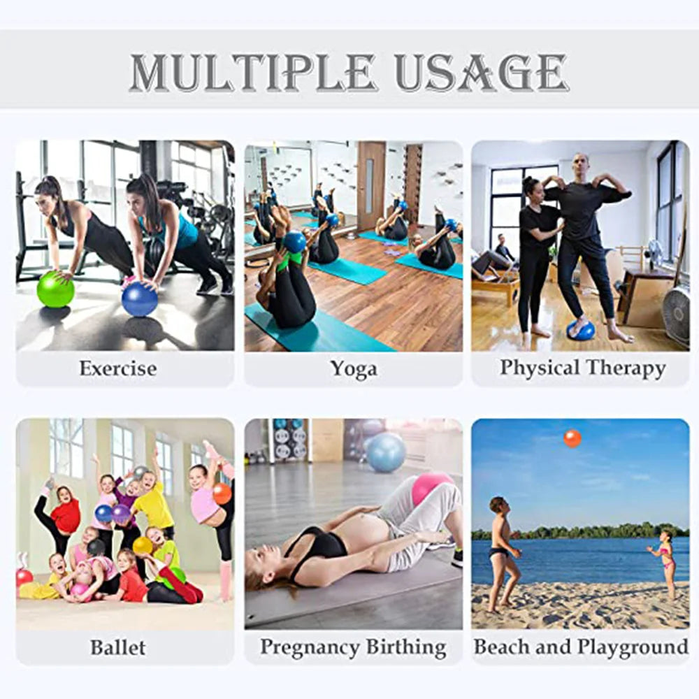 Anti-Pressure Explosion-Proof 25CM Pilates Yoga Ball Gymnastics Balance Exercise Fitness Gym Home Yoga Core Training