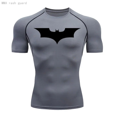 Men's Compression Quick Dry T Shirt, Batman Compression T Shirt, Dark Knight T Shirt