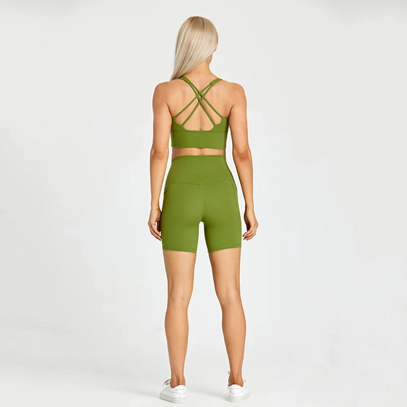 Yoga Shorts Set -Online Digital Fitness Store