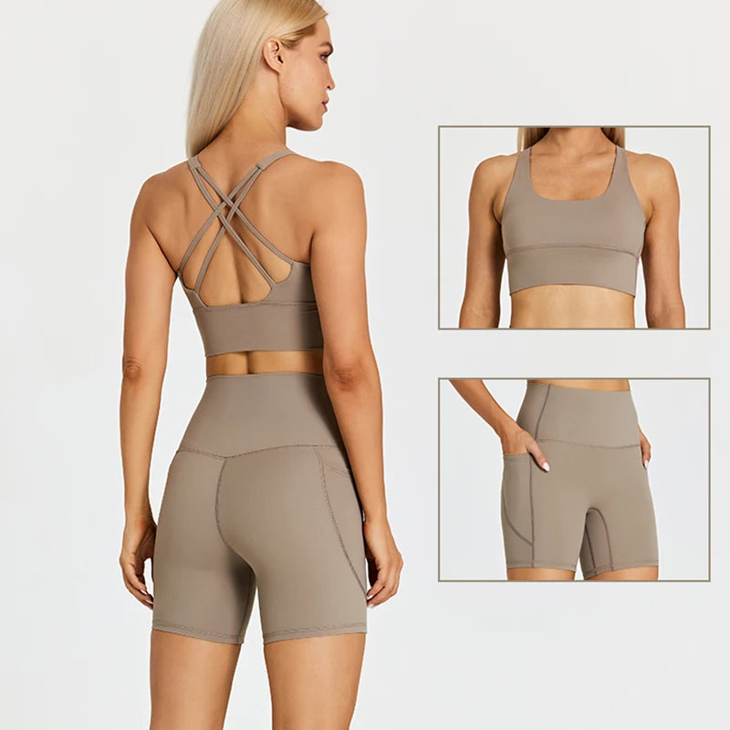 Yoga Shorts Set -Online Digital Fitness Store