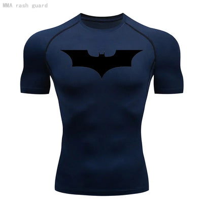 Men's Compression Quick Dry T Shirt, Batman Compression T Shirt, Dark Knight T Shirt