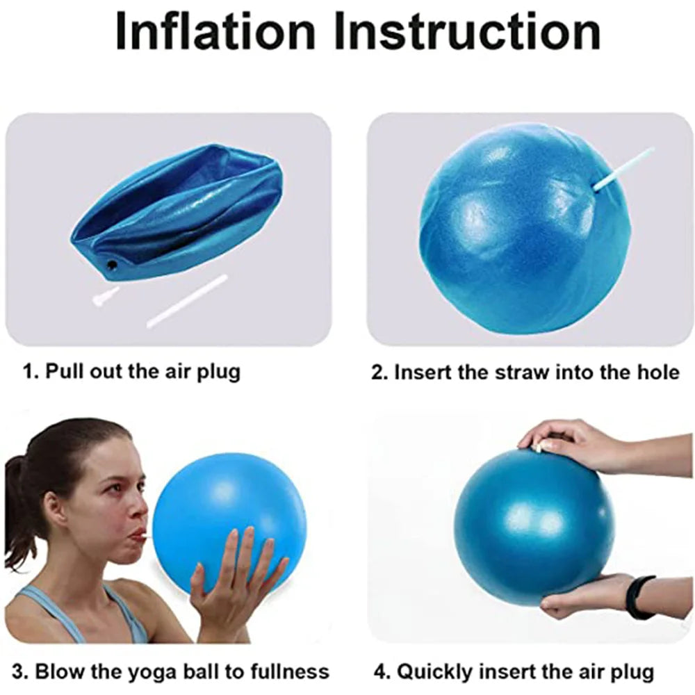 Anti-Pressure Explosion-Proof 25CM Pilates Yoga Ball Gymnastics Balance Exercise Fitness Gym Home Yoga Core Training