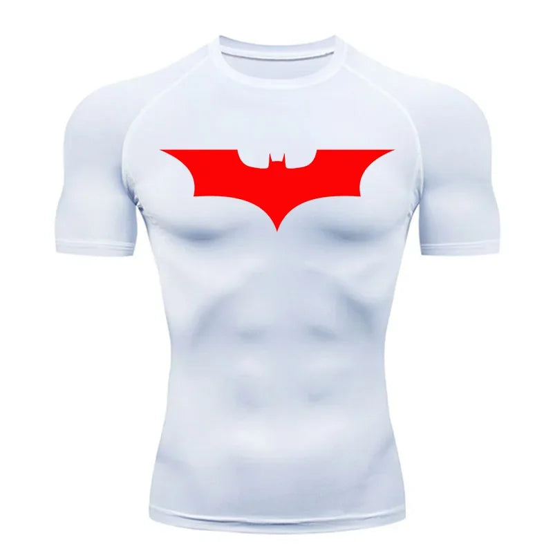 Men's Compression Quick Dry T Shirt, Batman Compression T Shirt, Dark Knight T Shirt