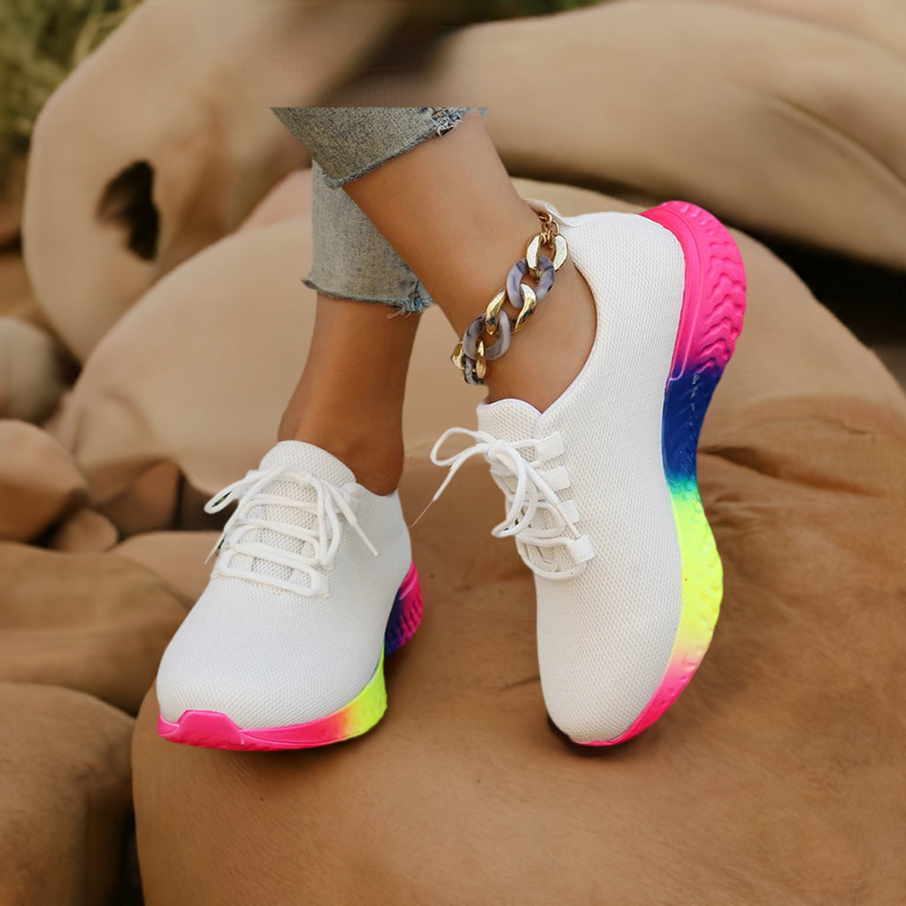 Women Rainbow Sole Sneakers -Online Digital Fitness Store