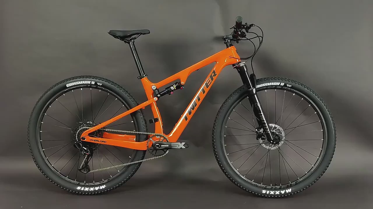 Twitter OVERLORD carbon fiber soft-tail mountain bike SX-12-speed AM cross-country dual shock-absorbing mountain bike